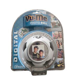 Vu-Me Photo Ball Digital Photo Frame Soccer Theme Holds 70 Photos NIB